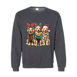 Golden Retriever Christmas Sweatshirt, Dog Christmas Sweatshirt, Golden Mom Shirt, Dog Lover Gift, Holiday Sweatshirt, New Year Sweatshirt