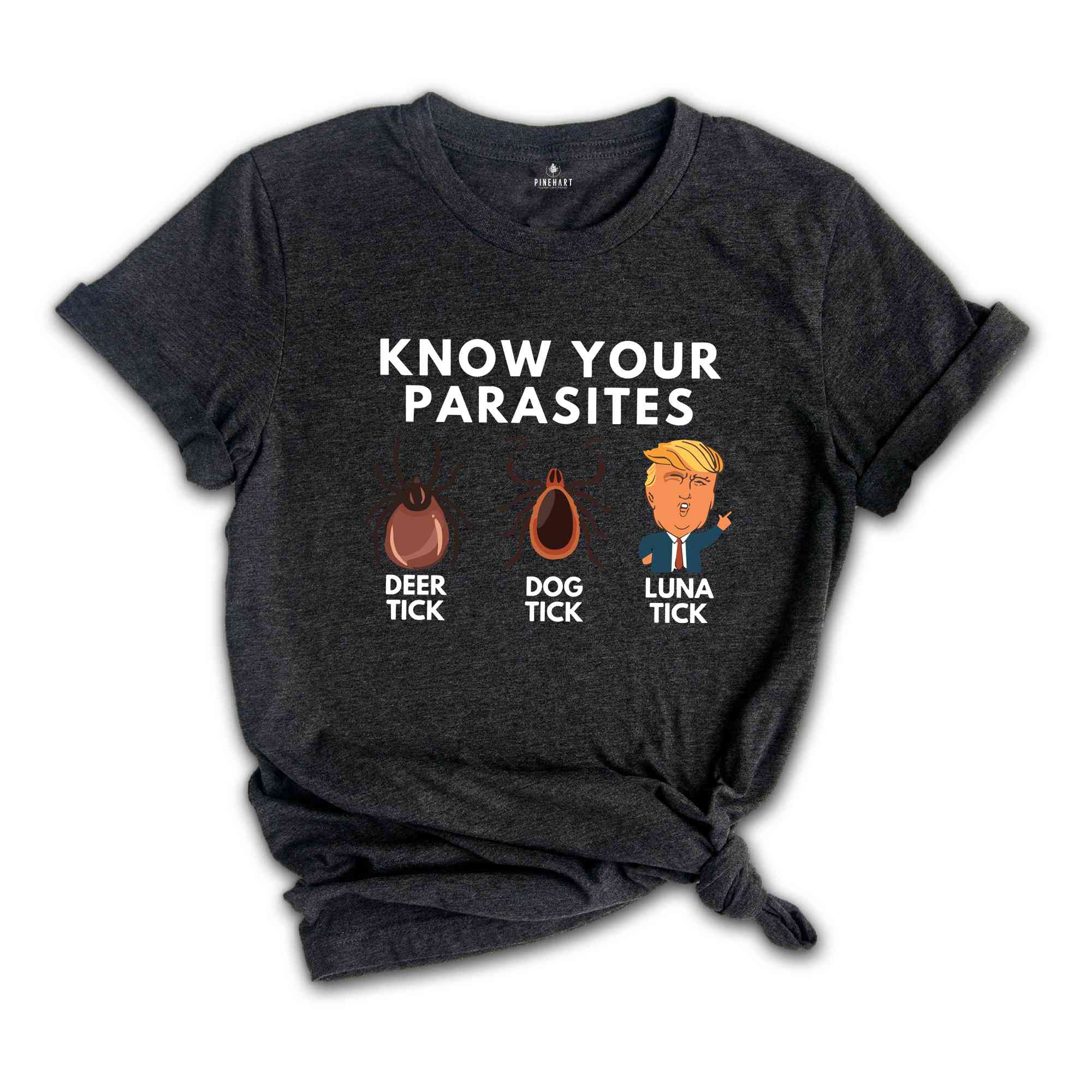 Know Your Parasites Shirt, Deer Tick Dog Tick Luna Tick Shirt, Anti Trump Shirt, Vote Shirt, Political Shirt, Kamala Harris Shirt, Vote Tee