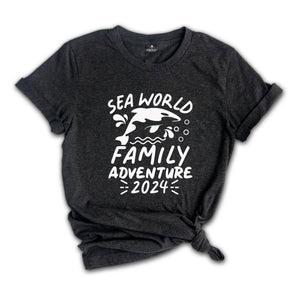 Sea World Family Adventure Tee, Sea World Matching Shirts, Sea World Trip 2024, Family Sea World Trip, Family 2024 Trip Tee, Vacation Shirt