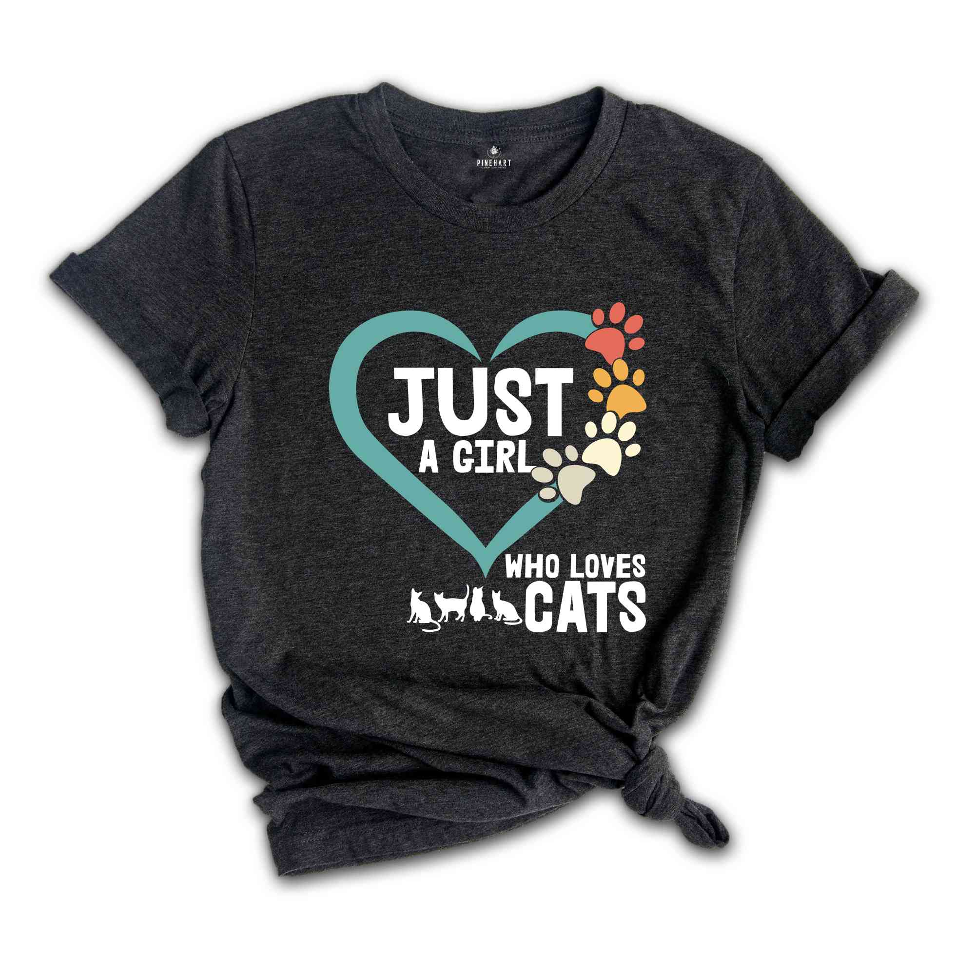 Just a Girl Who Loves Cats Shirt, Cute Cat Lover Shirt, Cat Person Shirt, Cat Mom Shirt, Animal Lover Shirt, Kitten Shirt