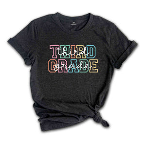 Third Grade Shirt, 3rd Grade Shirt, Third Grade Teacher Shirt, Grade Rainbow Shirt, Teacher Gift, Kids Third Grade Tee, Back To School