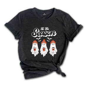 Tis The Season Halloween Shirt, Ghosts Shirt, Halloween Shirt, Retro Ghost Shirt, Cute Fall Shirt, Pumpkin Season Shirt, Spooky Shirt