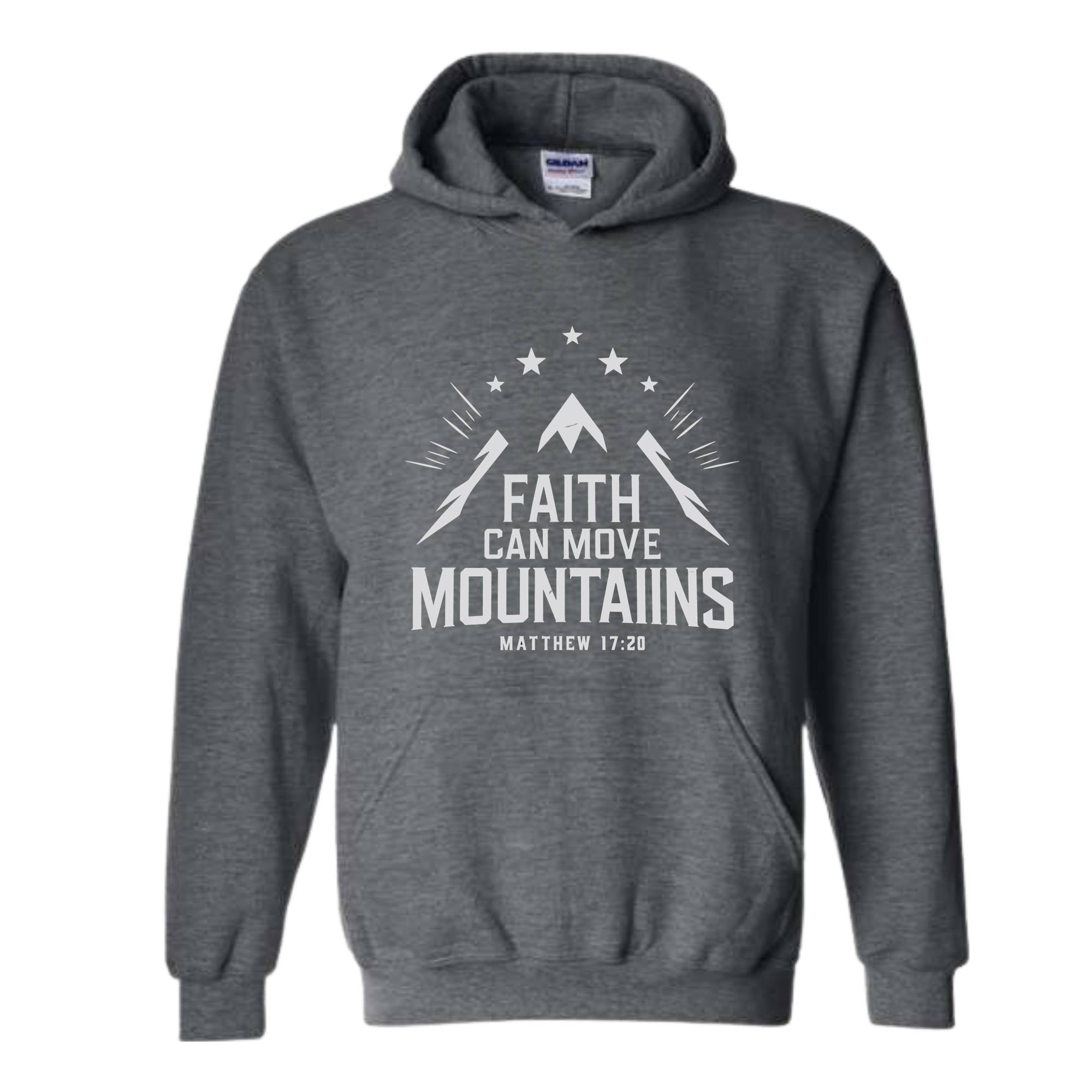 Religious Faith Can Move Mountains Sweatshirt, Faith Hoodie, Bibble Hoodie, Bible Verse Sweatshirt, Christian Sweatshirt, Religious Sweatsh