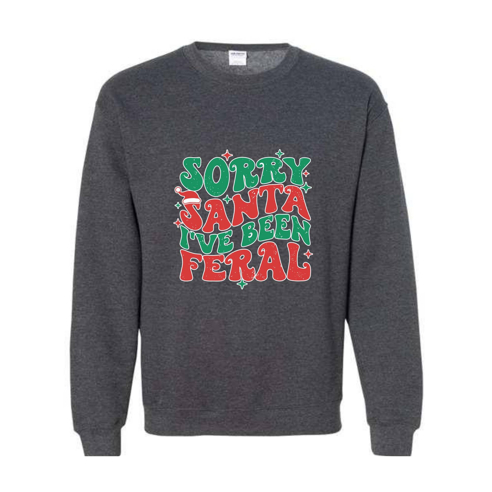 Sorry Santa I've Been Feral Sweatshirt, Funny Christmas Sweatshirt, Christmas Vibes Sweater, Cute Christmas Sweatshirt