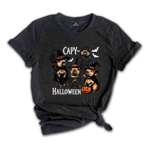 Capy Halloween Shirt, Capybara Halloween Shirt, Cute Halloween Shirt, Halloween Gift, Spooky Season Shirt, Witch Shirt, Halloween Crewneck