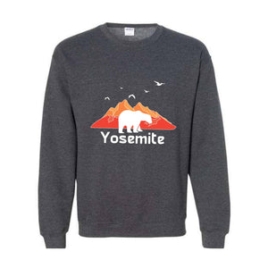 National Park Sweatshirt, National Park Name Sweatshirt, Bear Sweatshirt, Yosemite Hoodie, Mountains Sweatshirt, Landscape Sweatshirt