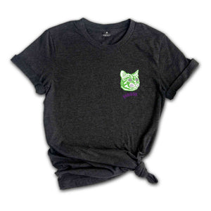 Psychedelic Cat T-Shirt,Trippy pocket size shirt, Cosmic Cat Shirt, Psychic Cat T-shirt, Dark Gothic Fashion