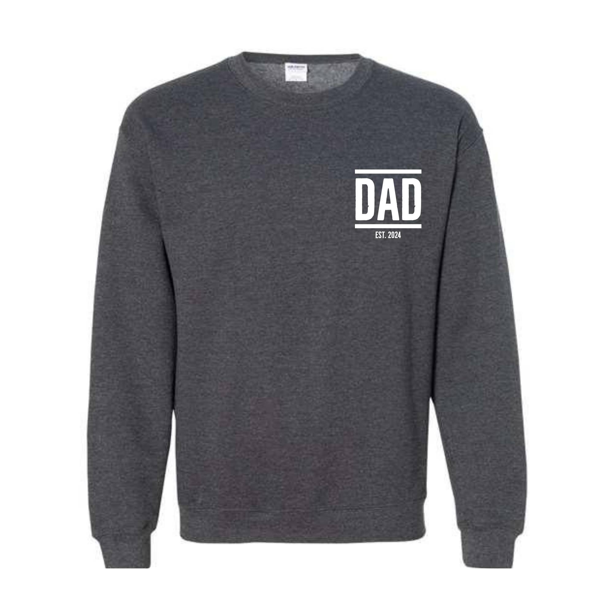 Personalized Dad Est Year Sweatshirt, Custom Dada Est 2024, Father's Day Sweater, Gift for Daddy, New Papa Sweater