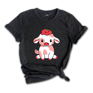 Strawberry Cow Shirt, Cow Lover Shirt, Cute Cow Shirt, Strawberry Shirt, Animal Lover Shirt, Farm Animal Shirt, Cowgirl Shirt, Howdy Shirt