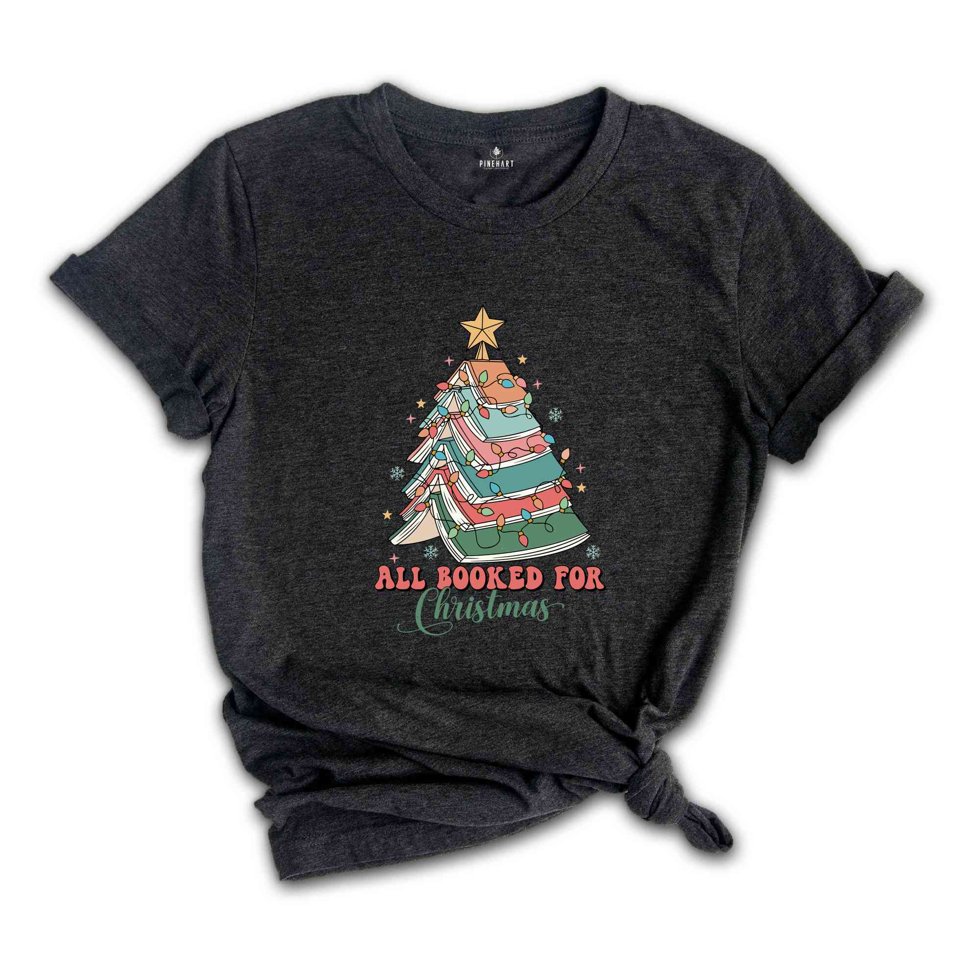 Christmas Book Tree Shirt, Teacher Christmas Shirt, School Christmas Tee, Book Lovers Shirt, Bookworm Christmas