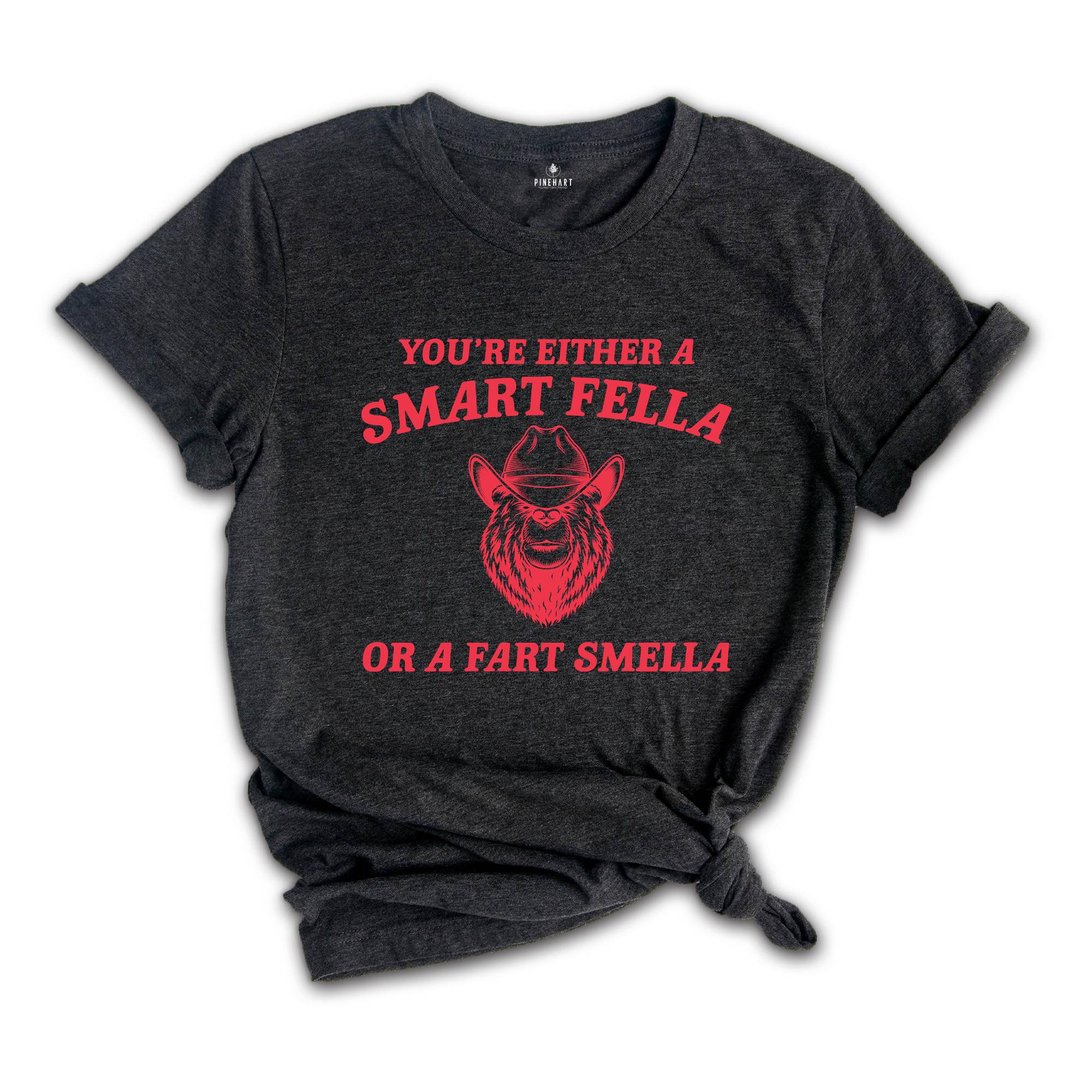 You're Either A Smart Fella Or A Fart Smella Shirt, Retro Bear Shirt, Weird Bear Shirt, Bear Meme Shirt, Trash Panda Shirt, Raccoon Shirt