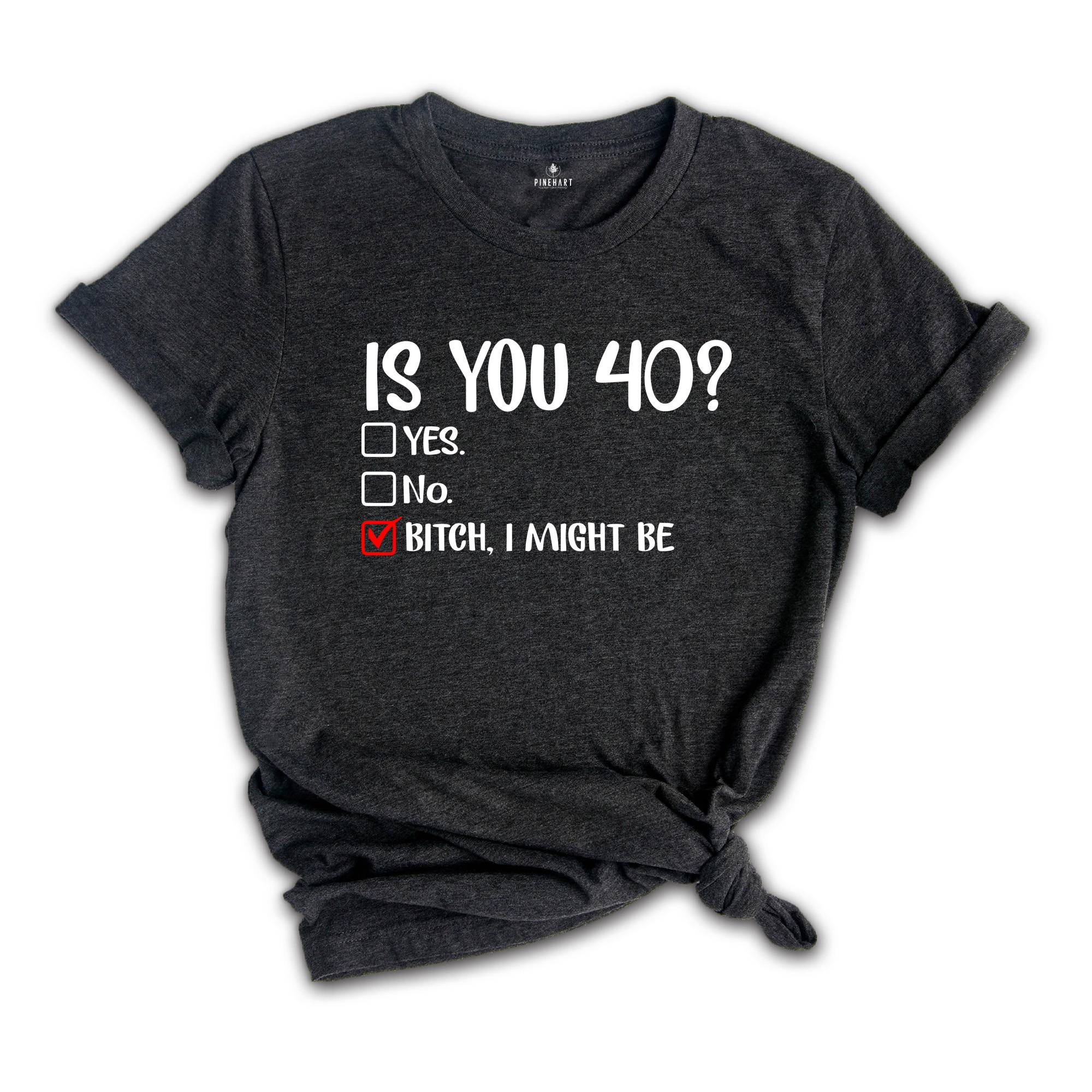 Is You 40? Yes Bitch I Might Be, Funny Birthday Shirt, 40th Birthday Shirt, 40th Birthday Gift, Forty And Fabulous, 40th Birthday Party