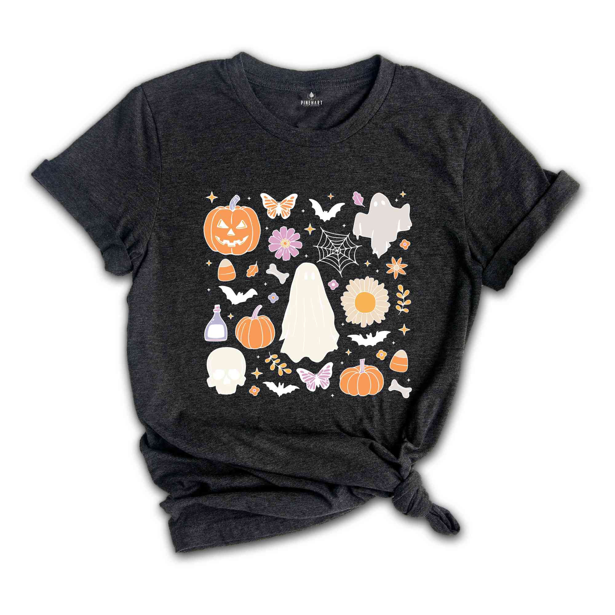 Cute Halloween Theme T-Shirt, Halloween Shirt, Cute Halloween Gifts, Fall Shirt, Spooky Season Tee, Ghost Halloween Shirt