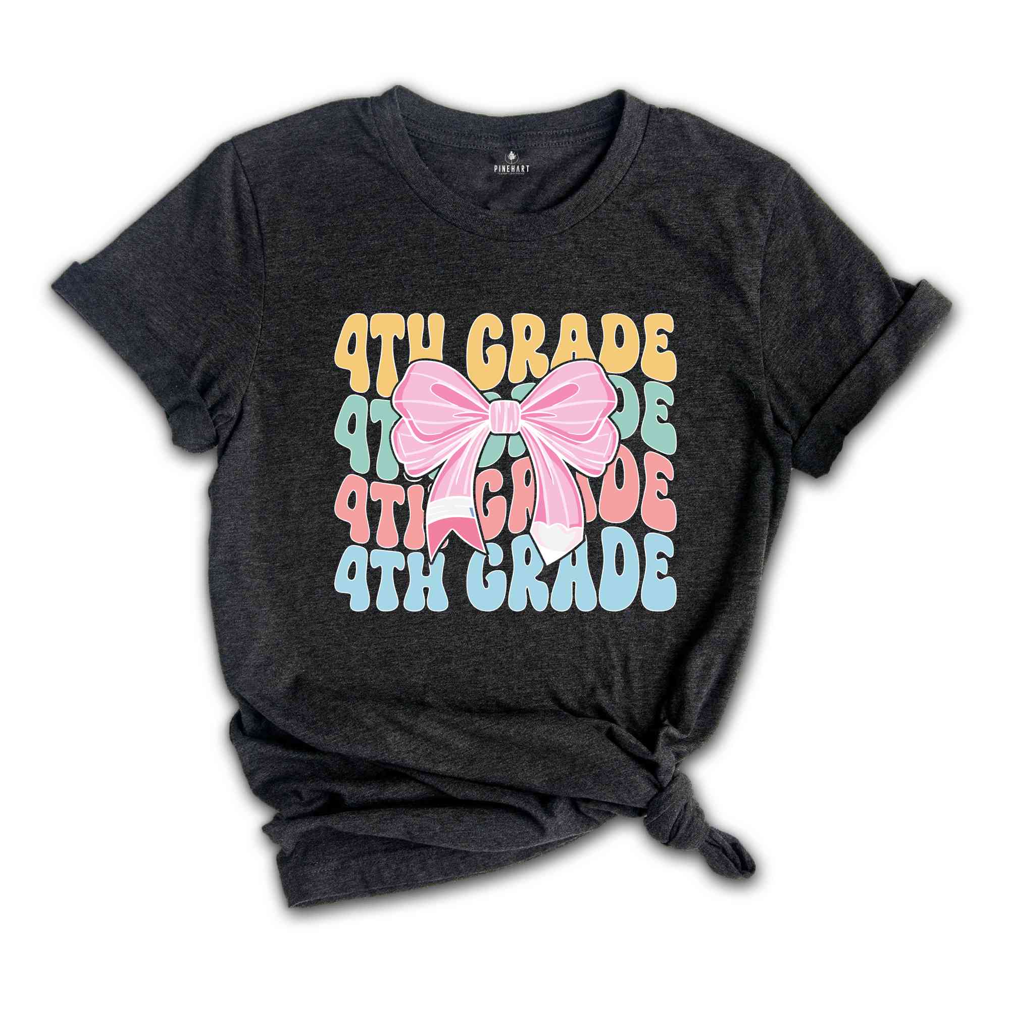 4th Grade Teacher Coquette Shirt, Teacher Pencil Coquette Bow Shirt, Teacher T-Shirt, Teacher Appreciation Shirt, Gifts For Teachers