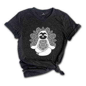 Sloth Yoga T-Shirt, Funny Meditation Shirt, Yoga Shirt Funny, Sloth Hiking Shirt, Meditation T-Shirt