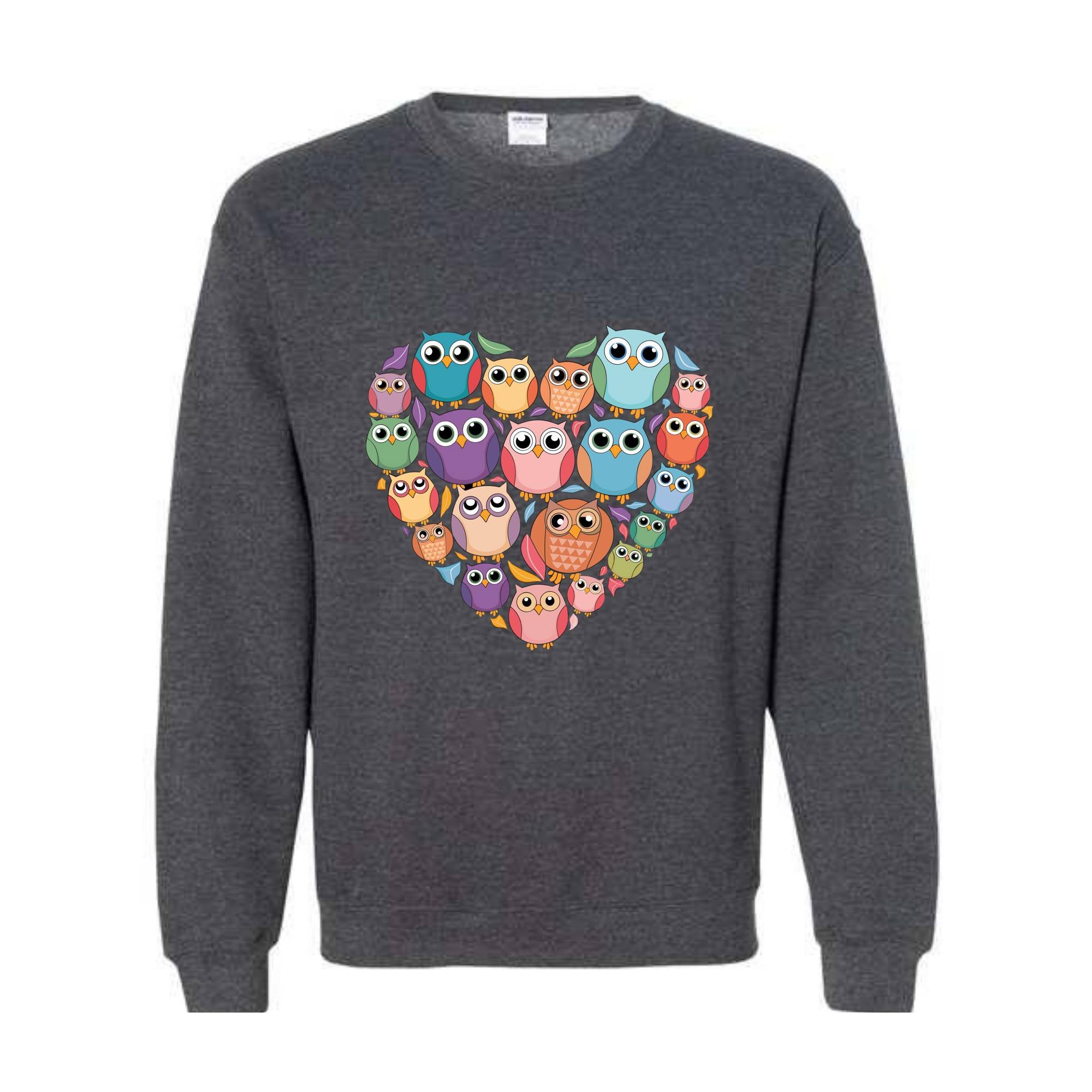 Owl Heart Sweatshirt,  Bird Nerd , Birdwatching , Birding Lover Tee, Ornithologist