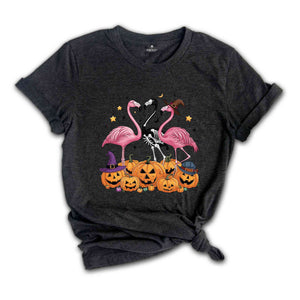 Halloween Flamingo shirt, Halloween Shirt, Happy Halloween, Retro Spooky Season, Pumpkin Patch Shirt, Flamingo Halloween T-shirts