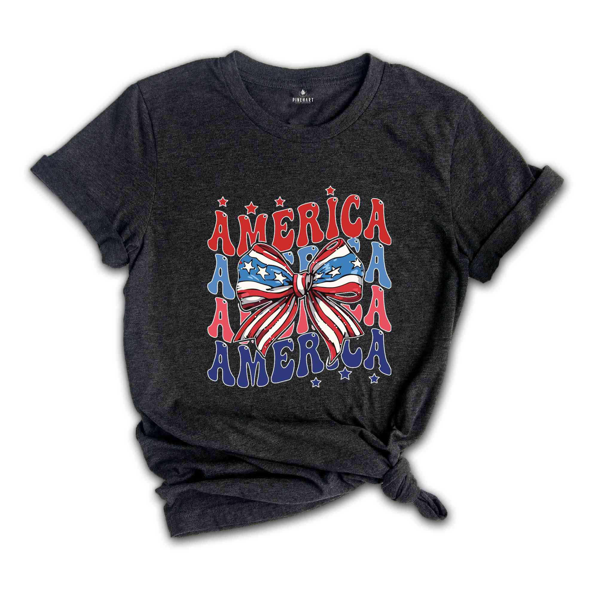 Coquette America Shirt, USA Shirt, Retro Stars And Stripes, Red White Blue Shirt, 4th of July Shirt, America Women's Shirt, Patriotic Shirt