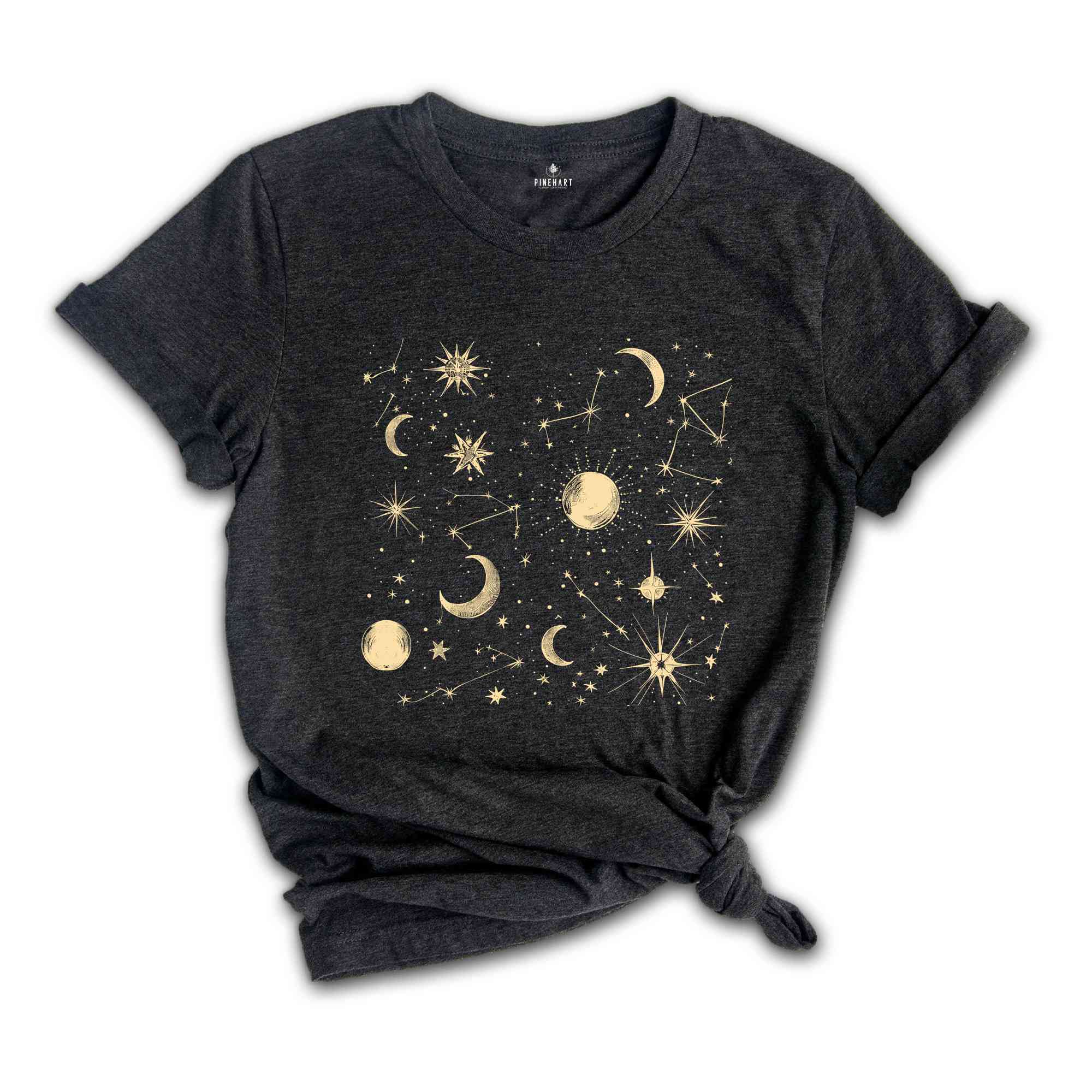 Celestial Shirt, Stars Shirt, Spiritual Shirt, Aesthetic Shirt, Moon Tee, Space Shirt, Astronomy Lovers Shirt