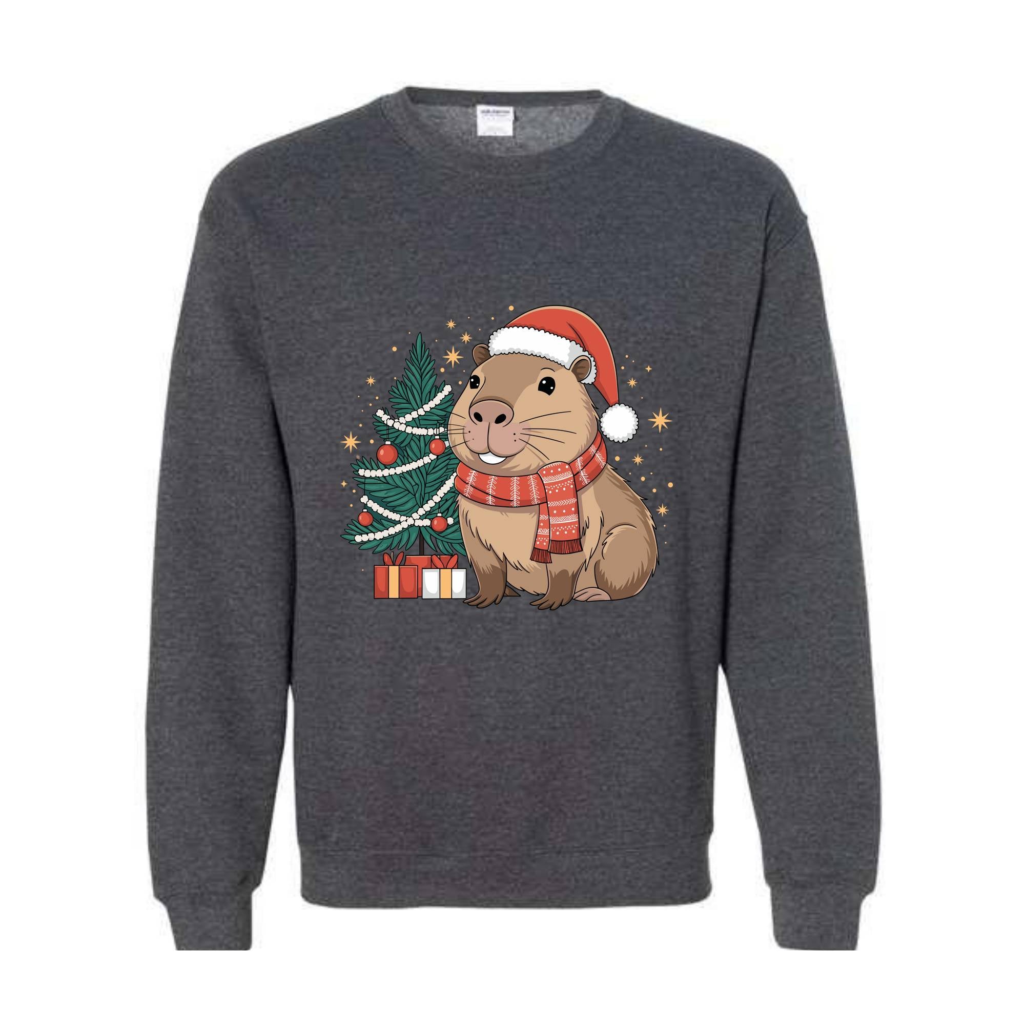 Capybara Christmas Sweatshirt, Gift for Capybara, Capybara Lover Hoodie, Funny Capybara Hoodie, Christmas Jumper Hoodie