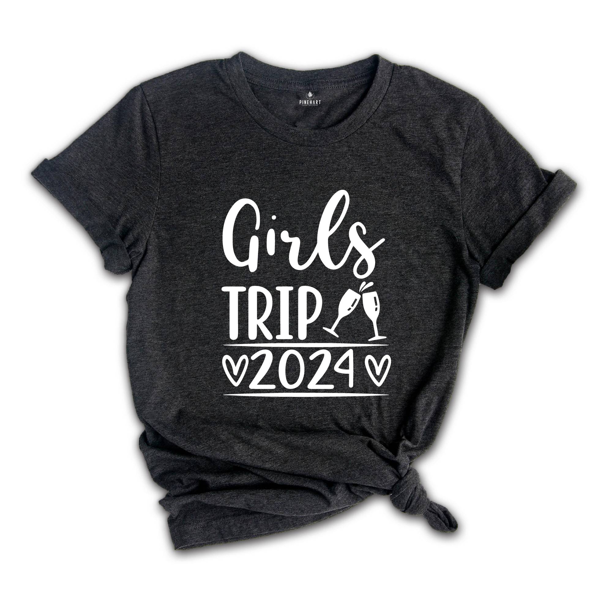 Girls Trip 2024 Shirt, Summer Vacation Tee, Beach Shirt, Cute Trip Shirt, Summer Vibes Gift, Girl Trip Shirt