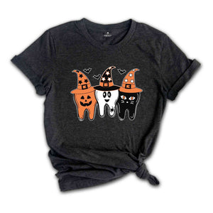 Dentist Halloween Shirt, Witch Tooth Shirt, Ghost Teeth Shirt, Pumpkin Teeth Shirt, Spooky Dental Shirt, Halloween Costume