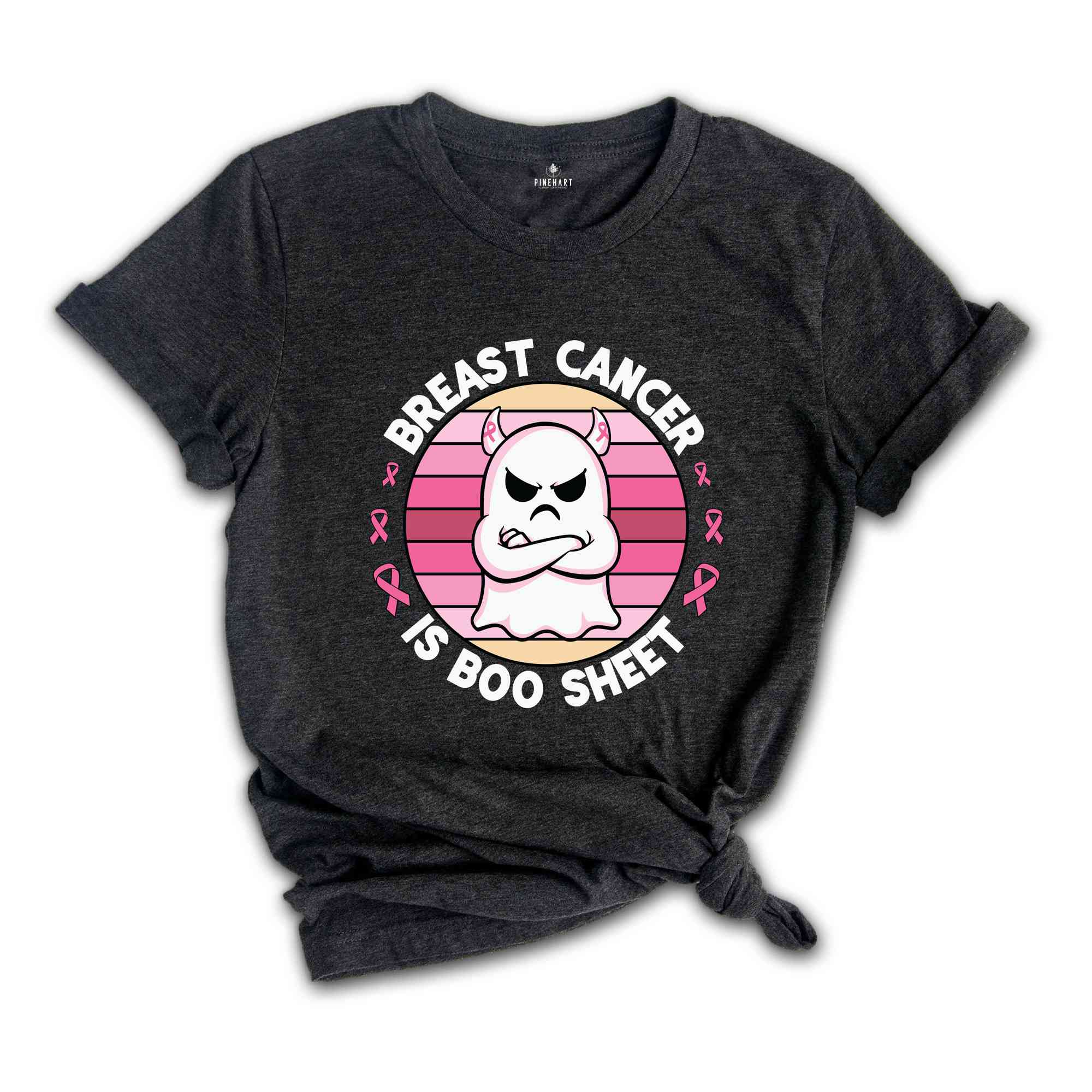 Breast Cancer Is Boo Sheet Shirt, Halloween Cancer Awareness Shirt, Halloween Ghost Shirt, In October We Wear Pink, Pink Ribbon Shirt