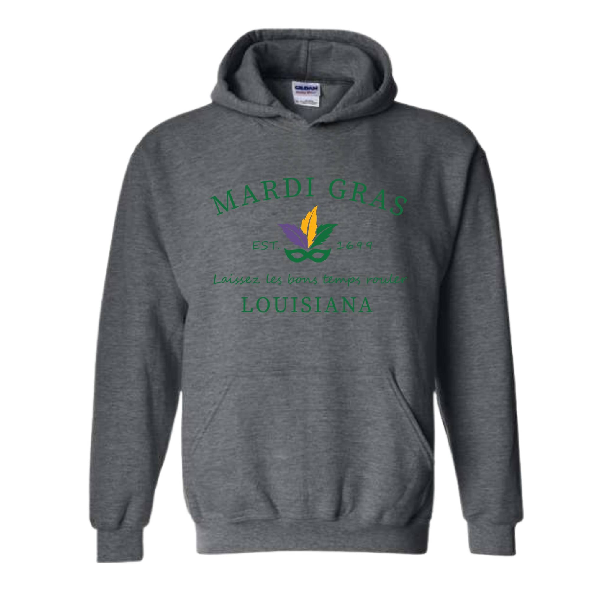 Mardi Gras Sweatshirt, Louisiana Sweatshirt, Mardi Gras Celebrations, Mardi Gras Wear, Louisiana State