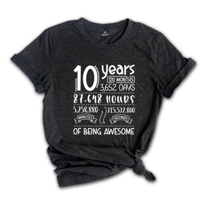 Ten Birthday Shirt, 10th Birthday Shirt, Tenth Birthday, Birthday Shirt, 10th Birthday, Tenth Birthday T-Shirt, Birthday Party Tee