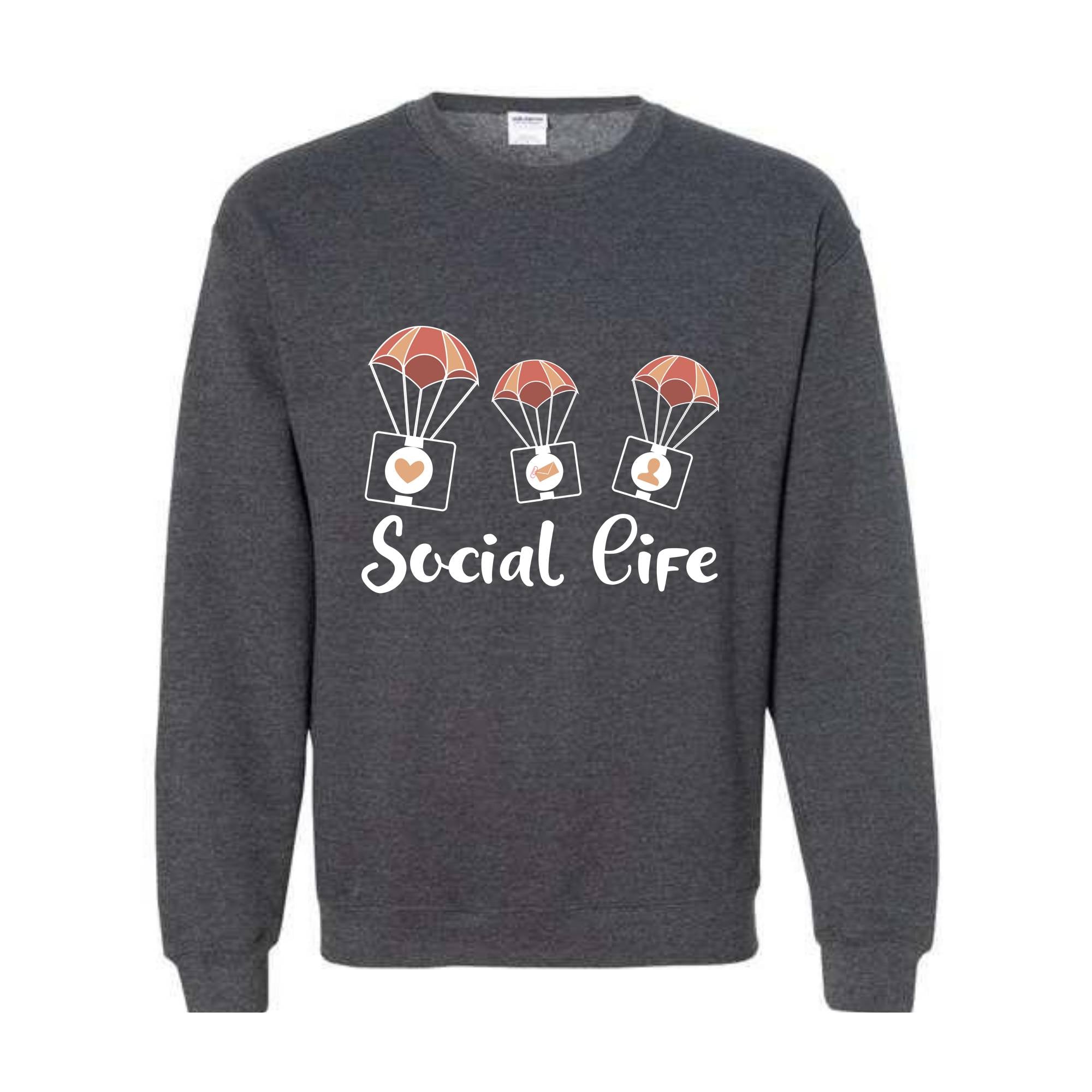 Social Life Sweater, Social Sweater, Trendy Sweater, Happy Day sweater, Holiday Sweater, Weekend sweater, Online Social Life