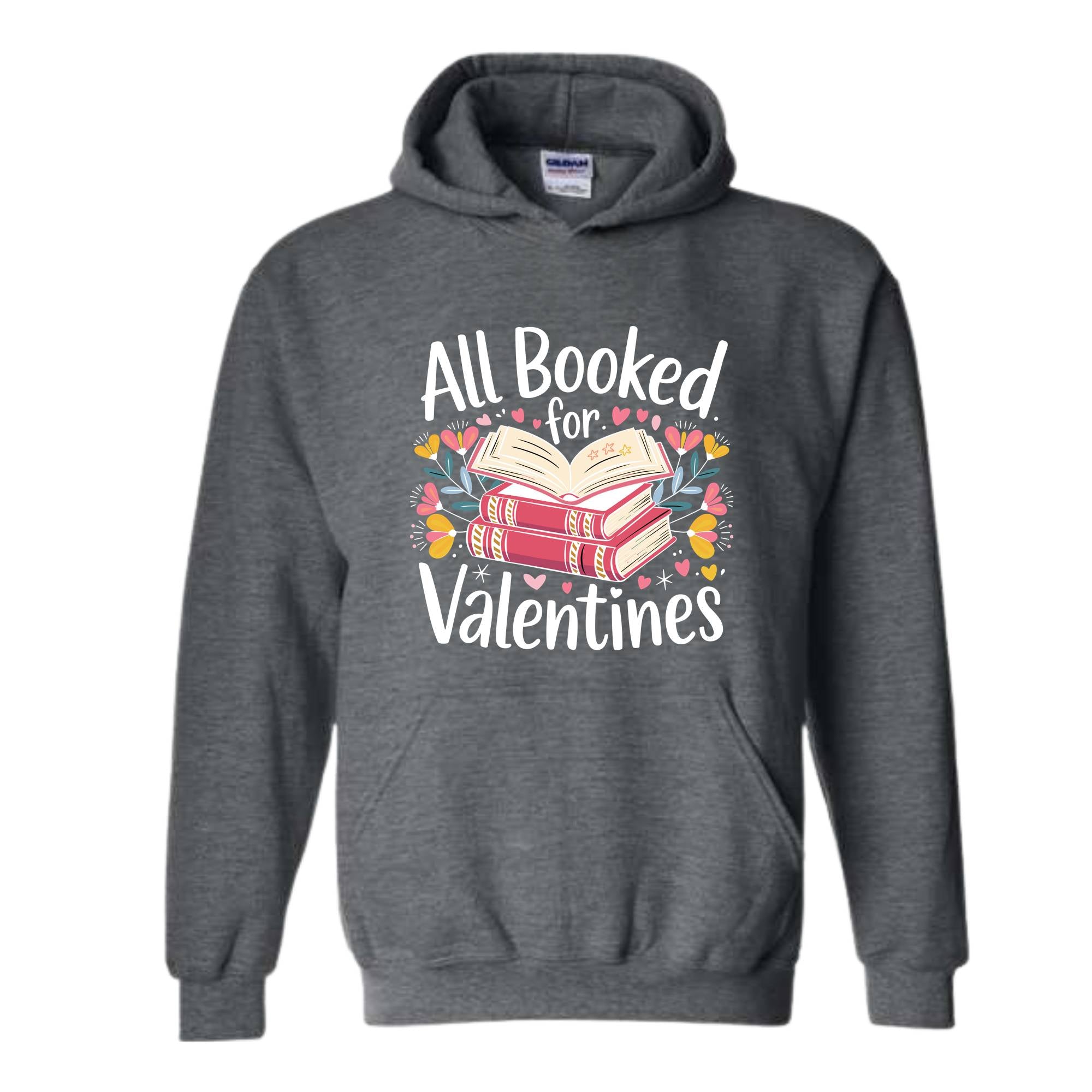 All Booked For Valentine Sweatshirt, Retro Valentine Hoodie, Books And Chocolates Hoodie, Vintage Valentines Hoodie, Cute Mom Hoodie