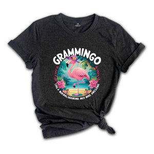 Grammingo Grandma Shirt, Grandma Gift, Grandma Shirt, Flamingo Grammingo Like A Normal Grandma Only More Awesome TShirt