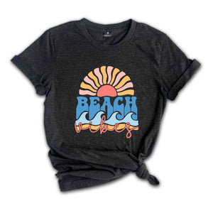 Beach Vibes Shirt, Summer Vibes Shirt, Beach Shirt, Tropical Sunset Shirt, Retro Summer Shirt, Boho Beach Vibes Shirt, Sunset Shirt