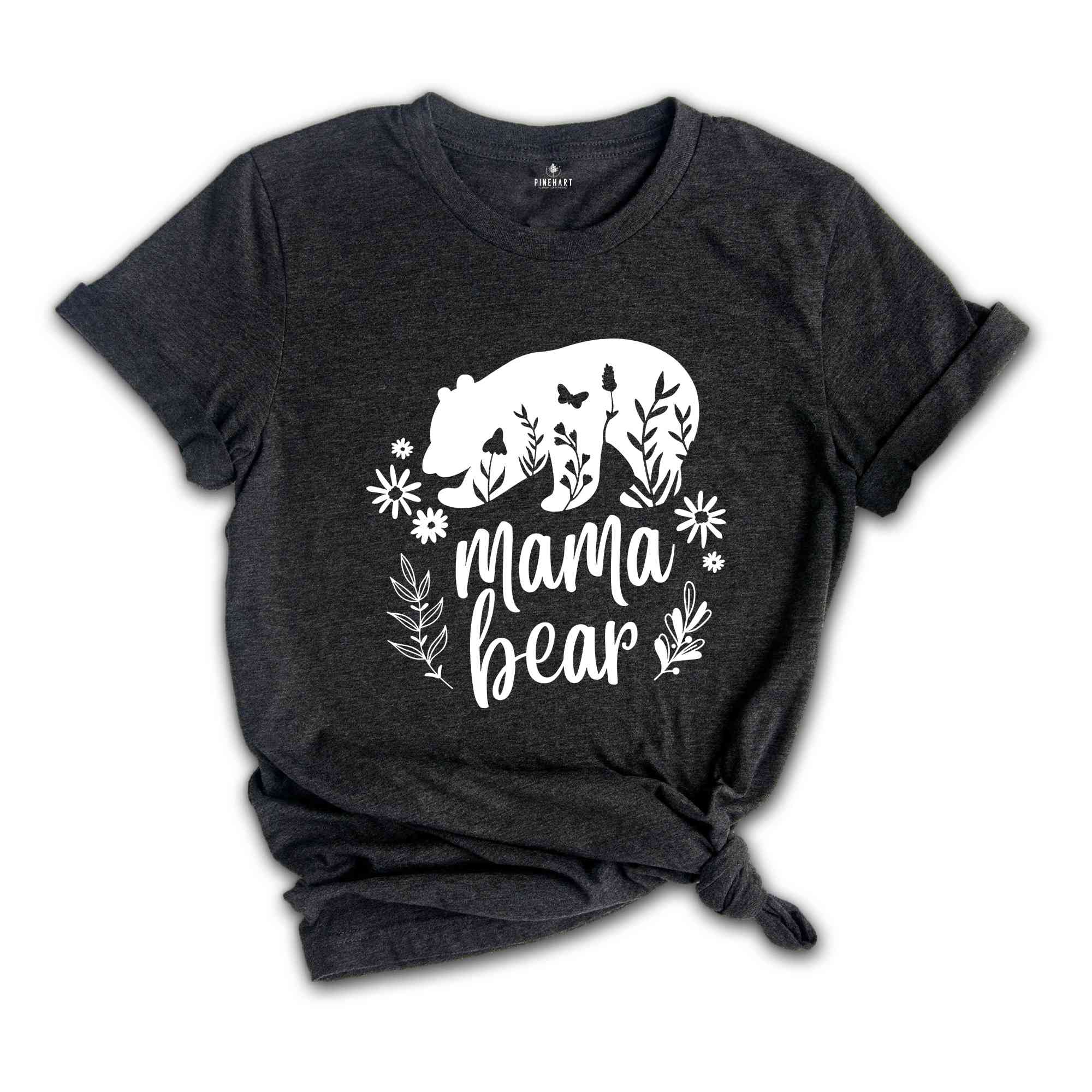 Mama Bear Shirt, Wild Animal Shirt, Gift For Mom, Flower Shirt, Bear Shirt, Floral Bear Shirt, Animal Shirt