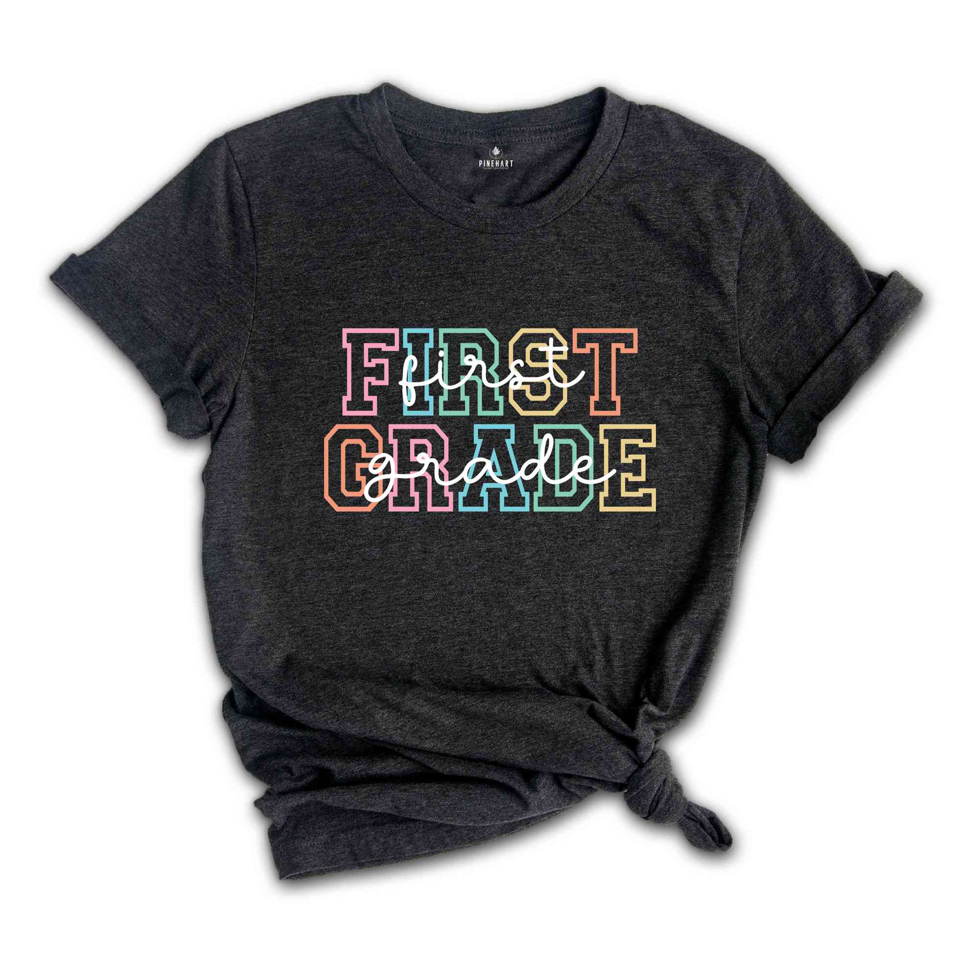 First Grade Shirt, 1st Grade Shirt, First Grade Teacher Shirt, Grade Rainbow Shirt, Teacher Gift, Kids First Grade Tee, Back To School