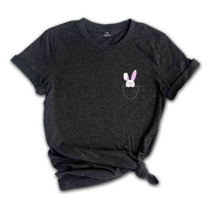 Pocket Bunny Shirt, Easter Shirt, Cute Easter Shirt, Easter Bunny Shirt, Happy Easter Shirt, Bunny Shirt