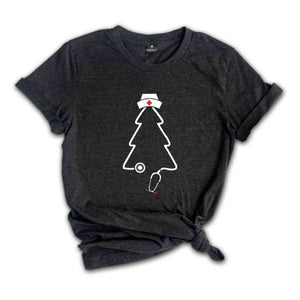 Nurse Christmas Tree T-Shirt, Stethoscope Tree Shirt, Nursing Shirt, Cute Christmas Tee, Christmas Doctor Gift