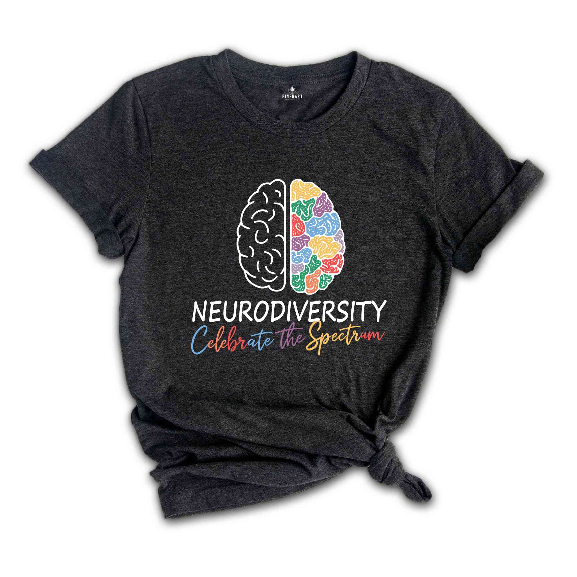 Embrace Neurodiversity Shirt, Celebrate the Spectrum Brain Autism T-Shirt, Neurodiversity T-shirt, Autism Awareness Shirt