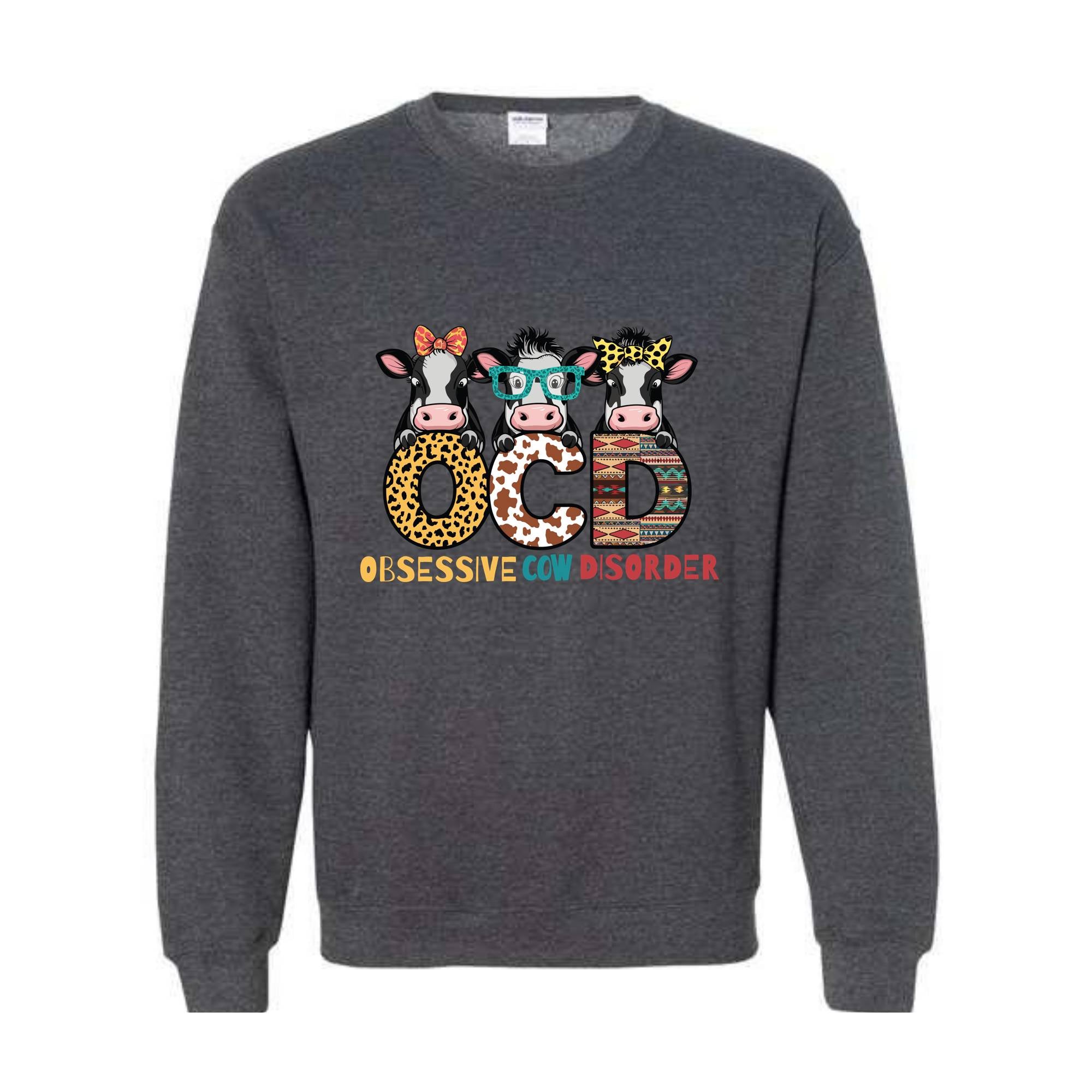 Obsessive Cow Disorder Hoodie, Cute Animal Lovers Sweatshirt, Colorful OCD Hoodie, Funny Cow Friends Sweatshirt, Animal Lovers Sweater