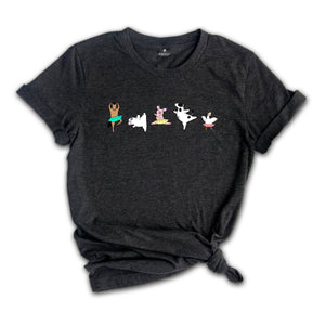 Cute Animal Ballet Shirt, Ballerina Animal Shirt, Cute Ballet Dancer Gift, Baby Ballet Dancer Shirt, Animal Dance Shirt, Ballet Teacher Tee