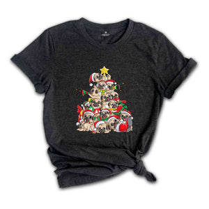 Pug Christmas Tree T-Shirt, Merry Pugmas T-Shirt, Funny Dog Shirt, Pug Lovers Tee, Christmas Crew Shirt, Christmas Tree Tee