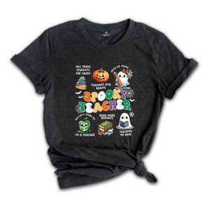 Spooky Teacher Halloween Shirt, Teacher Halloween Shirt, Trick or Teach Little Pumpkin Teaching Boo T-Shirt, Teacher Shirt