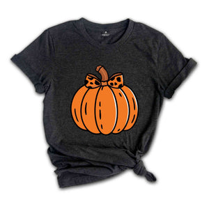 Halloween Pumpkin Shirt, Retro Halloween Shirt, Coquette Halloween Shirt, Pink Pumpkin Shirt, Pumpkin Coquette Bow Shirt, Ghost Shirt