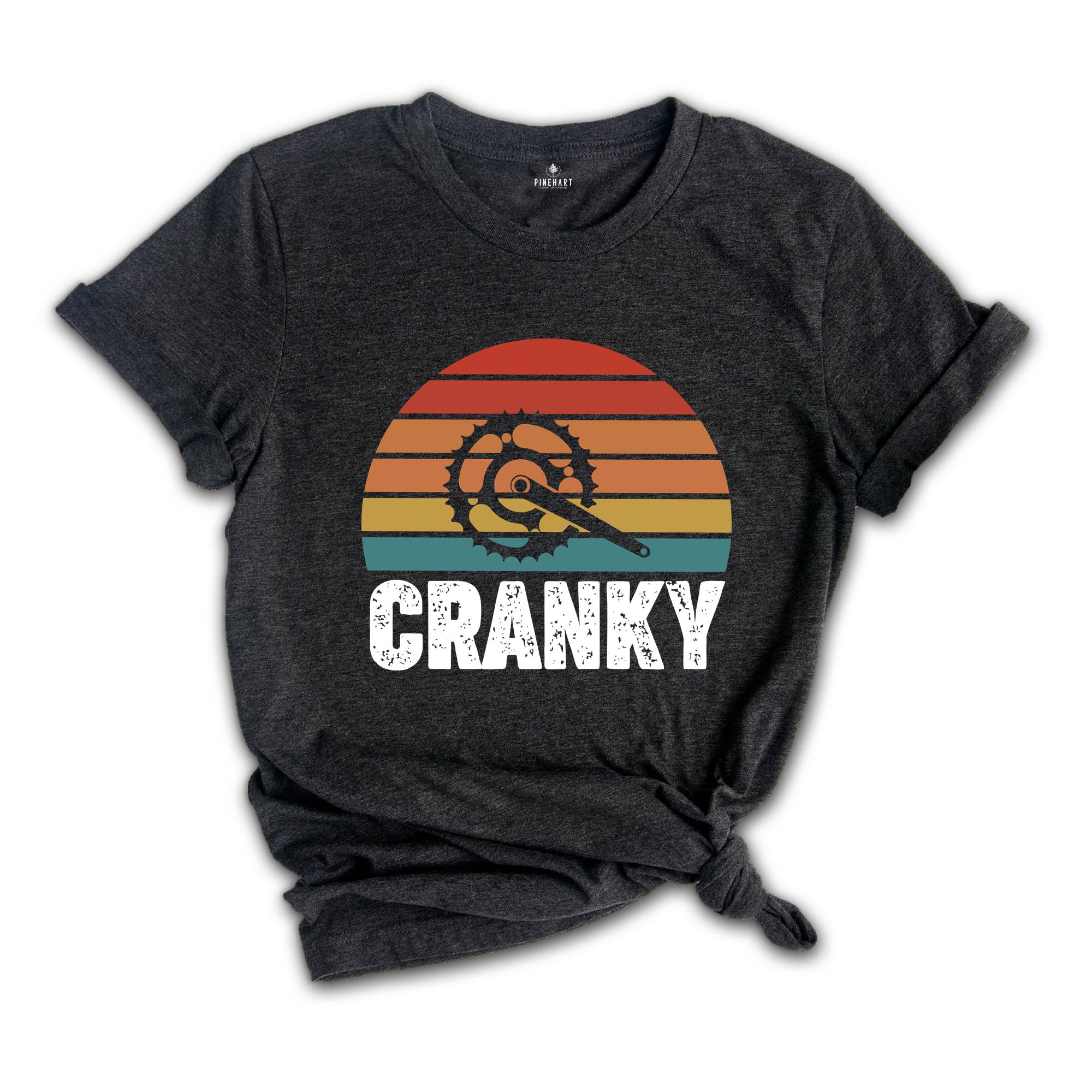 Cranky Shirt, Funny Biker Shirt, Biking Shirt, Retro Biker Tee, Gift for Biker, Humorous Cycling Tee, Outdoor Biking Tee, Funny Bicycle Tee