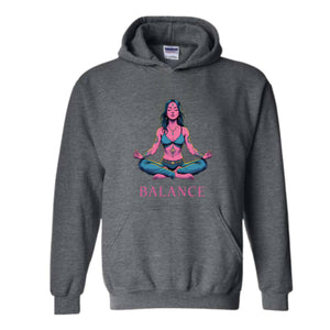 Meditation Balance Hoodie, Spiritual Hoodie, Yoga Sweatshirt, Balance Hoodie, Yoga Hoodie, Buddhist Sweatshirt, Yoga Sweatshirt