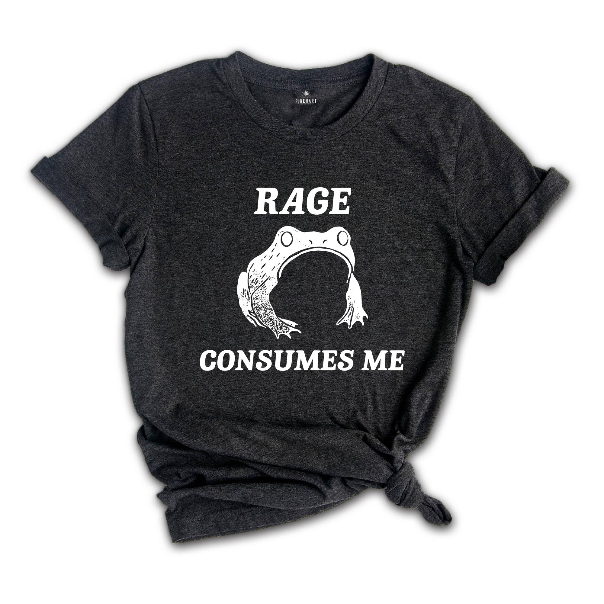 Rage Consumes Me Frog Shirt, Frog Pond Shirt, Frog Meme Shirt, Vintage Frog Shirt, Nature Lover Shirt, Funny Frog Shirt, Retro Frog Shirt