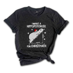 All I Want for Christmas is a Hippopotenuse T-Shirt