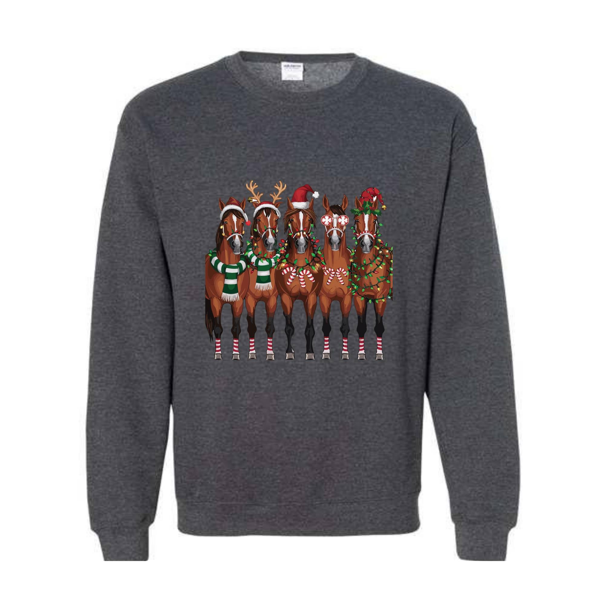 Horse Christmas Sweatshirt,Horse Christmas Shirt For Women, Funny Animals Christmas Sweatshirt, Farm Lover Gift, Funny Christmas Shirt