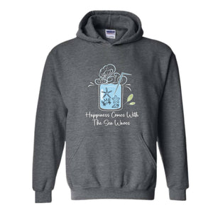 Happiness Comes With the Sea Waves Sweater, Happy Day Sweater, Summer Day Sweater, Waves Sea Sweatshirt, Juice Sea With Straw