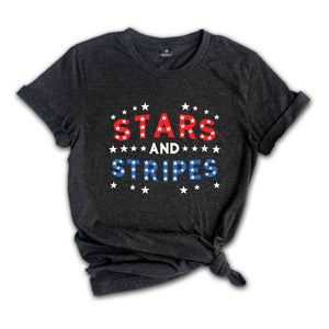 Stars And Stripes 4th Of July Shirt, Independence Day Shirt, Red White and Blue Shirt, Cute USA Flag Shirt